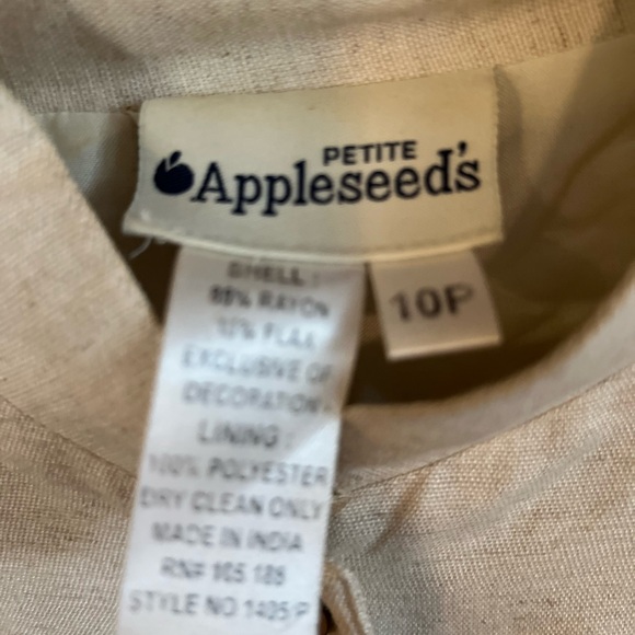 Appleseed’s 10 Petite Flax Blend Embroidered Lightweight Jacket - Picture 2 of 4